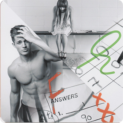 kaart van het spel 'Ik denk me sterk'