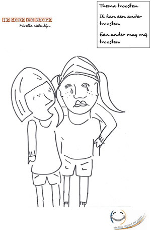 Kleurplaat thema troosten